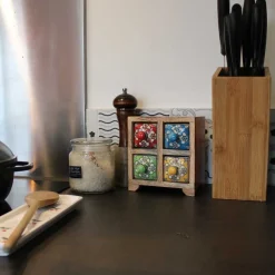 Petit meuble de rangement 4 tiroirs colorés