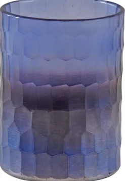 Photophore en verre mosaique violet