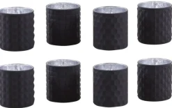 Photophore noir en verre teinté mat (Lot de 8)