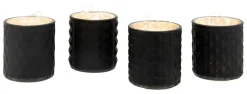 Photophore noir en verre teinté mat (Lot de 8)