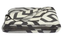 Plaid coton Symphonie 130 x 180 cm (Gris)