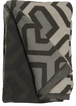 Plaid coton Symphonie 130 x 180 cm (Gris)