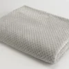 Plaid damier 130 x 170 cm (Gris clair)