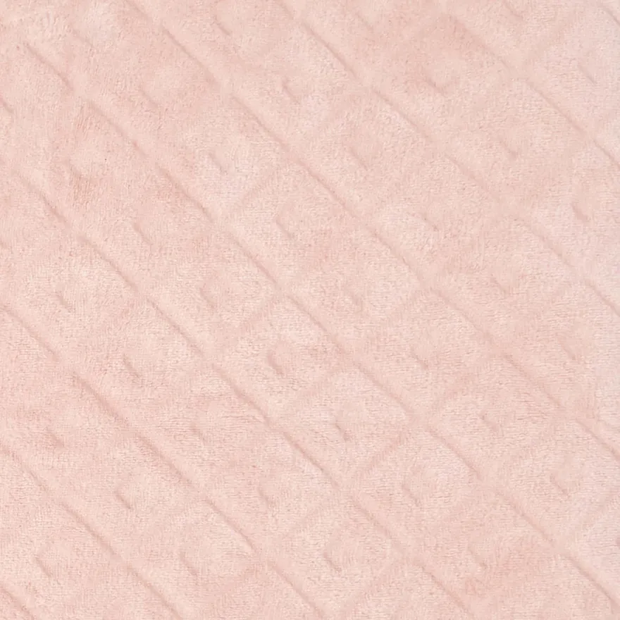 Plaid embossé en polyester 140 x 200 cm (Rose)
