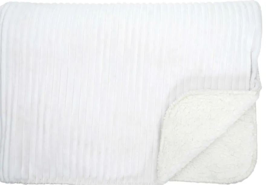 Plaid en flanelle doublure en sherpa 180 x 220 cm