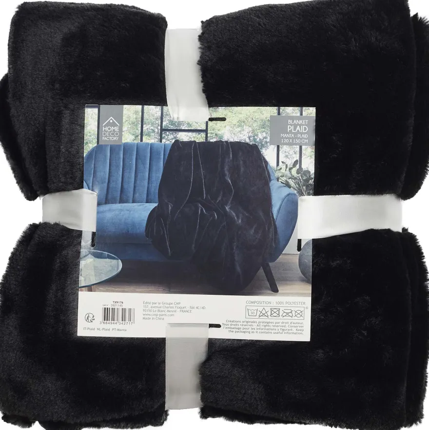 Plaid imitation fourrure 120 x 150 cm Opulence