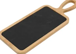 Planche apéro en bambou et ardoise 30.5 x 12 cm