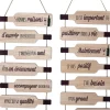 Plaque décorative en bois bouteilles 38 x 85 cm (Lot de 2)