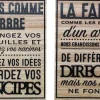 Plaque décorative en bois Famille et arbre de vie 30 x 40 cm (Lot de 2)