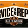 Plaque décorative en métal en relief 50 x 25 cm (Harley Davidson Service et Repair)