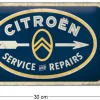 Plaque décorative en métal en relief 30 x 20 cm (Citroën - Service)