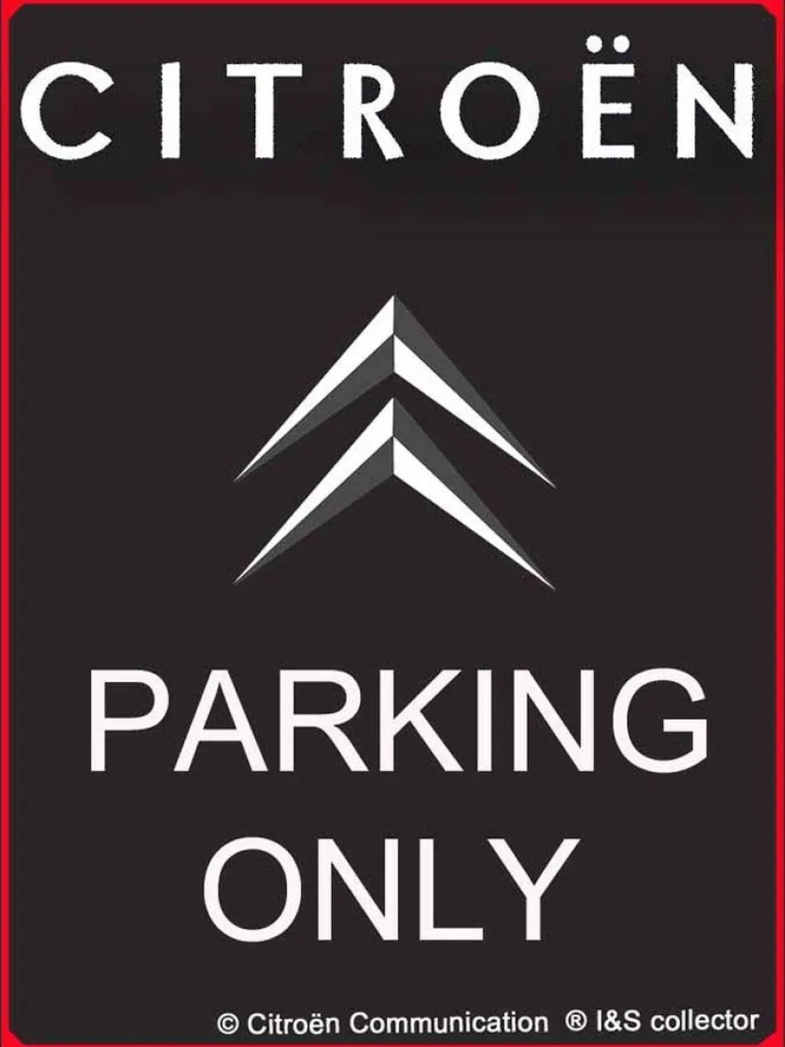 Plaque décorative en métal en relief 40 x 30 cm (Citroën Parking Only)