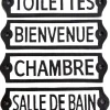 Plaque de porte en métal (lot de 4)