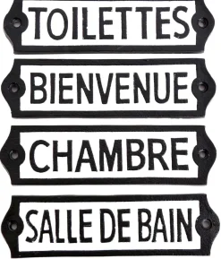 Plaque de porte en métal (lot de 4)