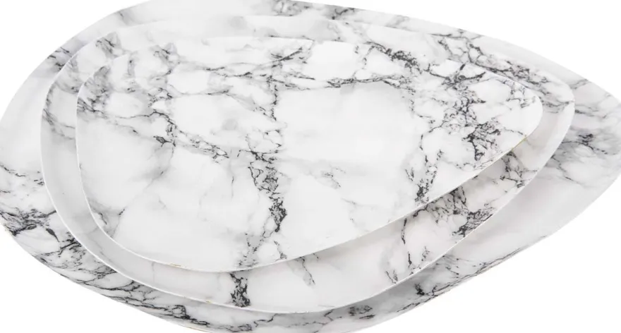 Plateau effet marbre blancMarble (25 cm)