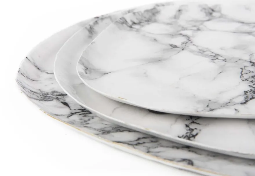 Plateau effet marbre blancMarble (25 cm)