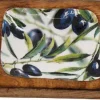 Plateau en manguier et émail Olives