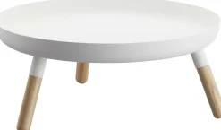 Plateau rond en métal avec pieds Tower (Blanc)