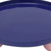 Plateau rond en métal Double Funky Large (Bleu et rose)
