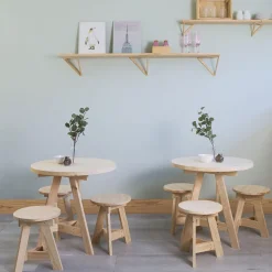 Plateau rond en pin 75 cm (Épaisseur 3 cm)
