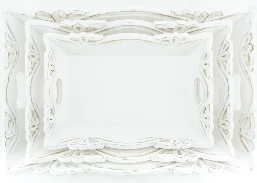 Plateaux en manguier blanc (Lot de 3)