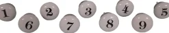 Poignées boutons numéros 1 à 9 (Lot de 9)