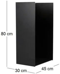 Porte-bûches en acier noir 80 cm Kielce