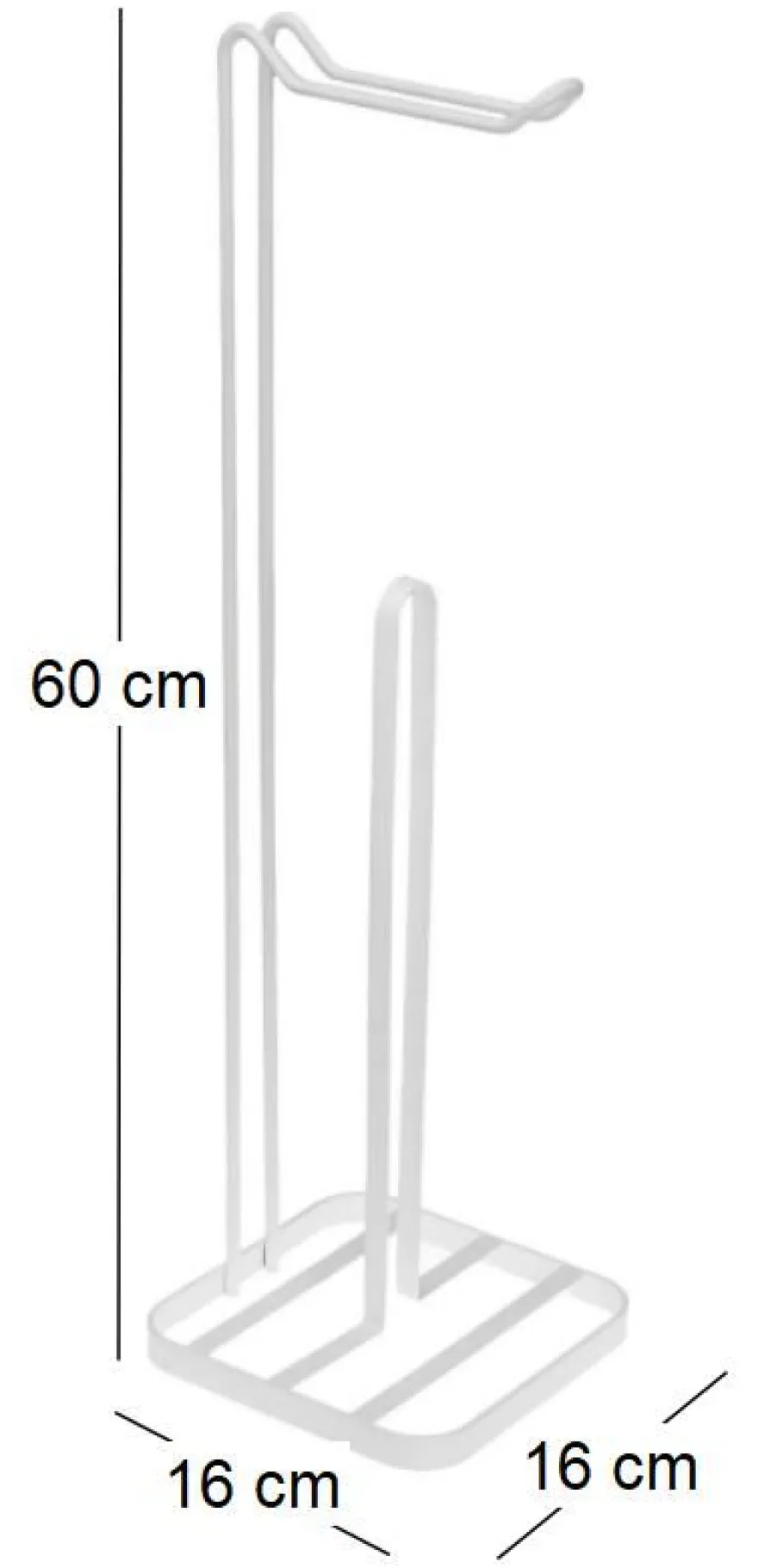 Porte brosse en métal moderne 60 cm