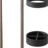 Porte parapluies bois et métal Hub (Noir/Noyer)