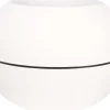 Pot en plastique boule effet granit 40 cm (Blanc)