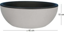 Pot en plastique rond effet granit 40 cm (Stone)