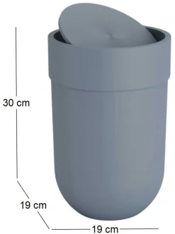 Poubelle de salle de bain avec couvercle rotatif 6 litres Touch