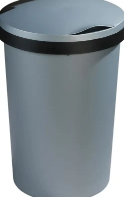 Poubelle 45 L avec couvercle plat Twinga (Gris)