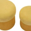 Pouf avec rangement intégré Aspen (Set de 2) (Moutarde)
