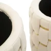 Pouf avec rangement intégré Shanty (Lot de 2) (Crème et doré)