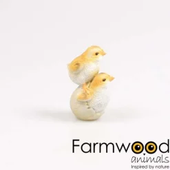 Poussins dans coquille en résine 10.5 x 7.5 x 13.5 cm