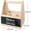 Range-couverts en bois avec motif imprimé (Bistrot)