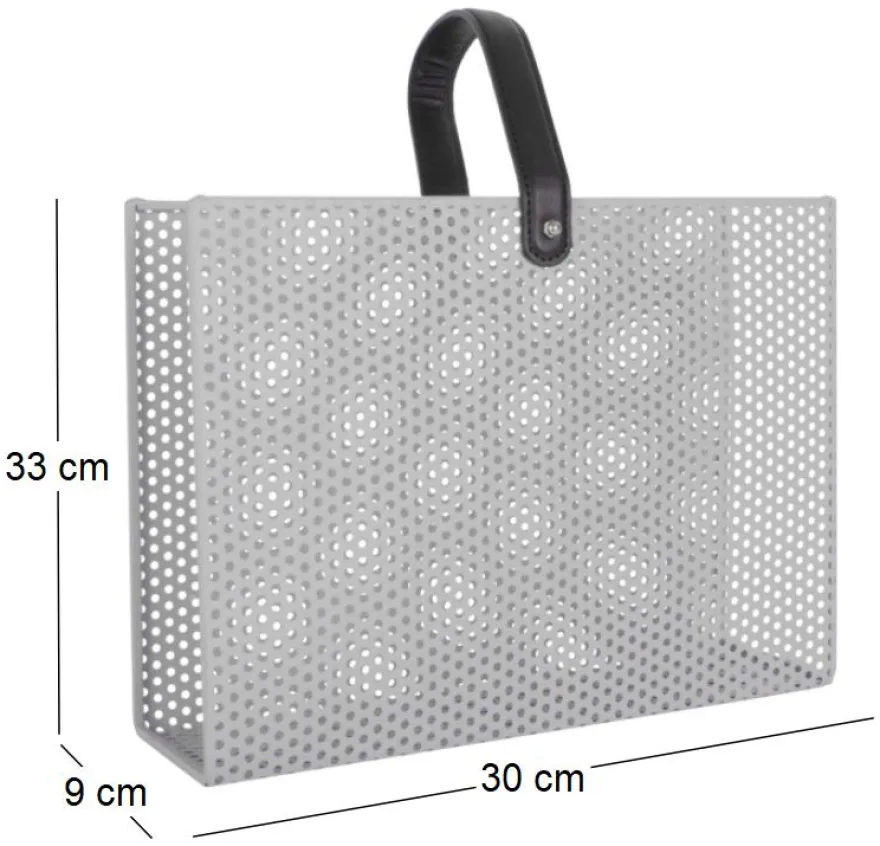 Range magazine en métal Perky (Gris foncé)
