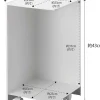 Rangement pour toilettes sur roulettes Caster (Blanc)