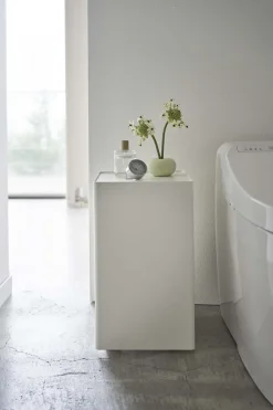 Rangement pour toilettes sur roulettes Caster (Blanc)