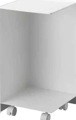 Rangement pour toilettes sur roulettes Caster (Blanc)