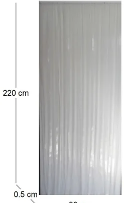 Rideau de porte en polyéthylène Lanières (Cristal)