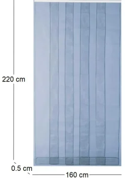 Rideau de porte moustiquaire en fibre de verre Arles (6 bandes)