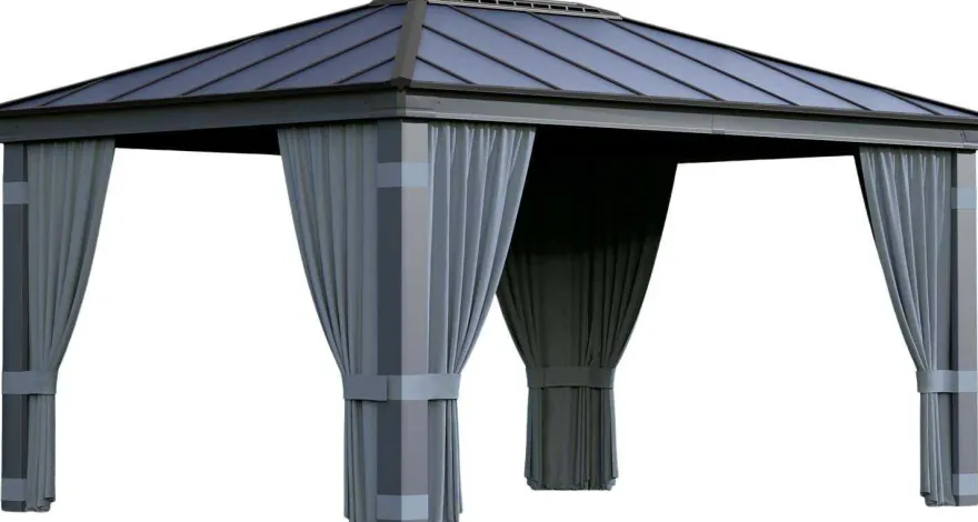 Rideaux pour tonnelle de jardin Dallas (Pour tonnelle 4.4 x 2 m)