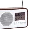Réveil avec radio FM Retro (Marron)
