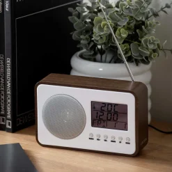 Réveil avec radio FM Retro (Marron)