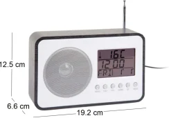 Réveil avec radio FM Retro (Noir)