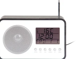 Réveil avec radio FM Retro (Noir)