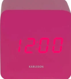 Réveil carré LED en MDF Spry (Rose)