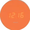 Réveil rond LED en MDF Spry (Orange)